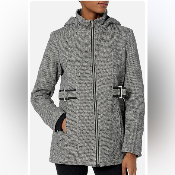 INTL d.e.t.a.i.l.s Women's Hooded Fashion Fleece Coat Jacket - Picture 16 of 16